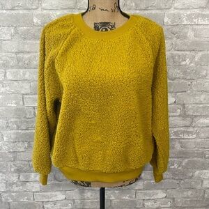 Old Navy Mustard Yellow Sherpa Pullover